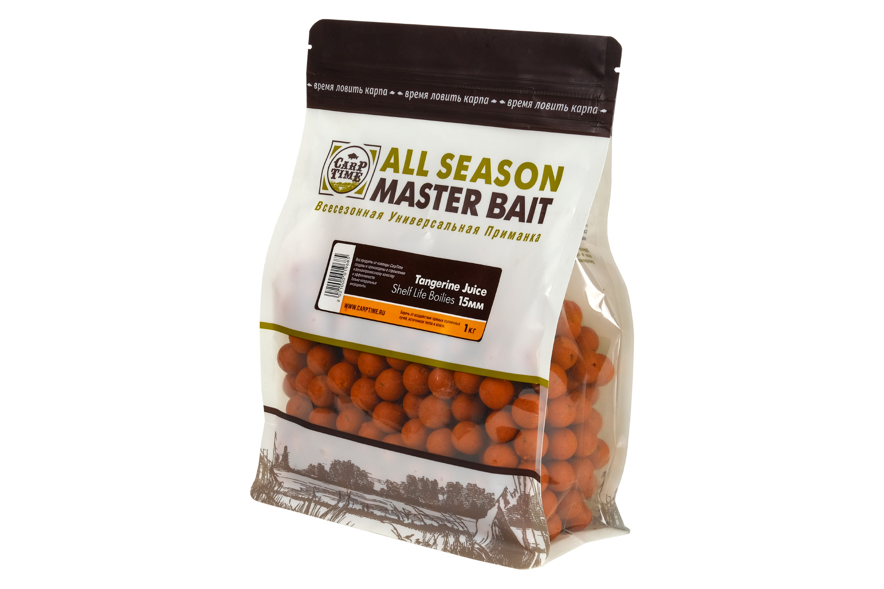 CarpTime MASTER BAIT бойлы Tangerine Juice (Мандариновый Сок) 1кг. Карповый  интернет магазин. Купить карповые снасти с доставкой.