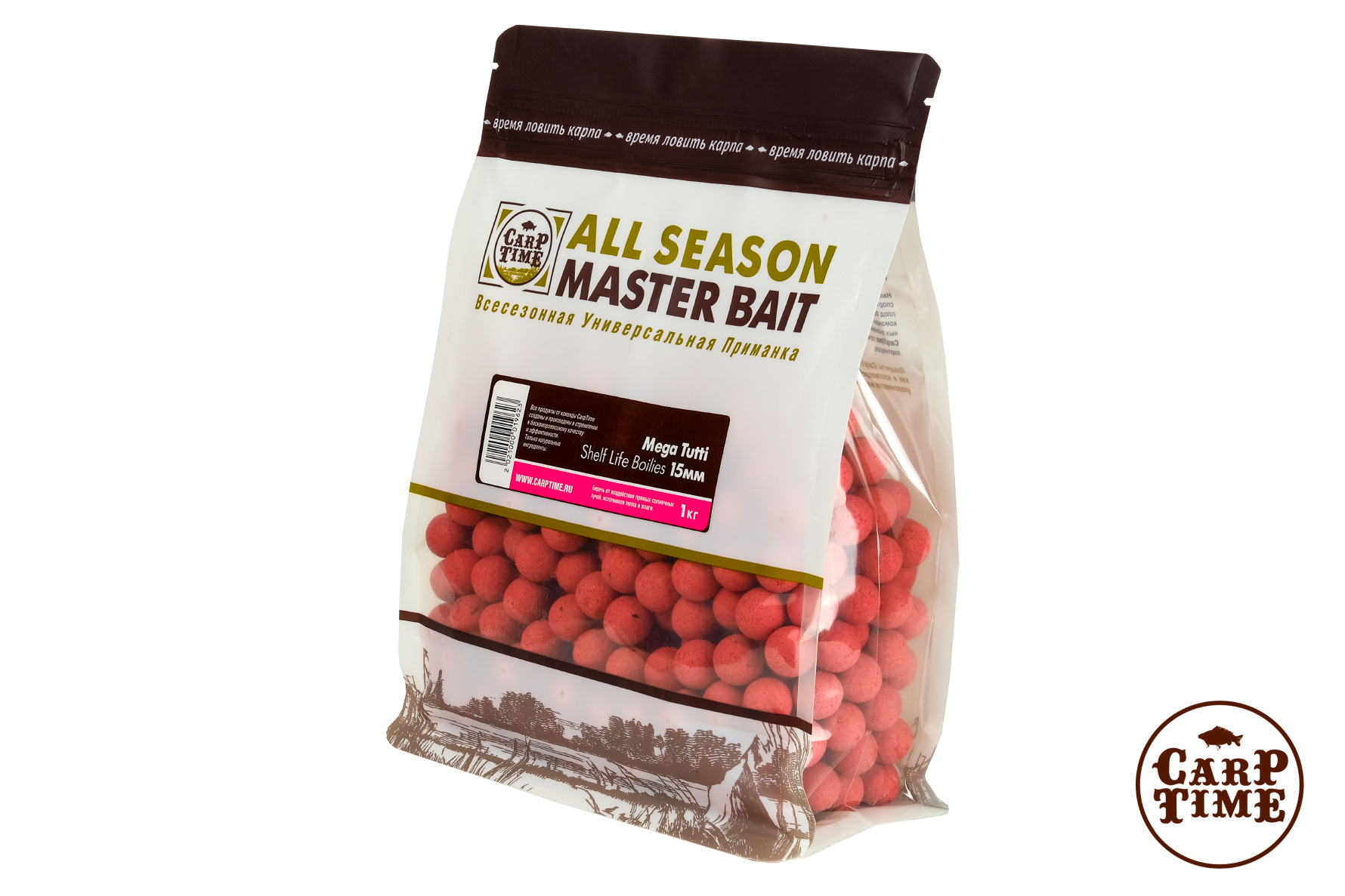 CarpTime Master Bait бойлы Mega Tutti (Мега Тутти) 1кг. Карповый интернет  магазин. Купить карповые снасти с доставкой.