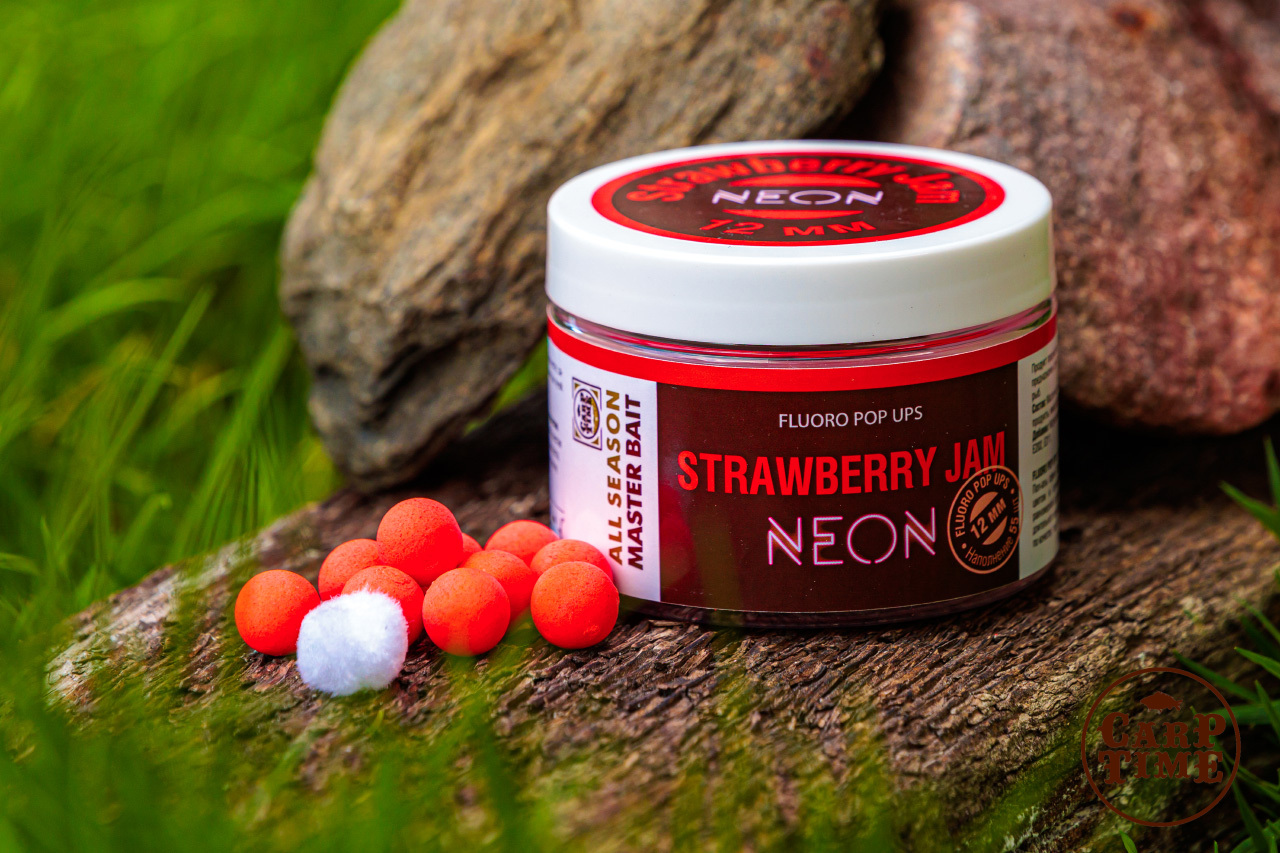 CarpTime MASTER BAIT плавающие бойлы NEON Strawberry Jam. Купить по цене  699 руб.